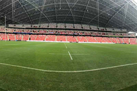 Splicing de tela grande de campo de futebol